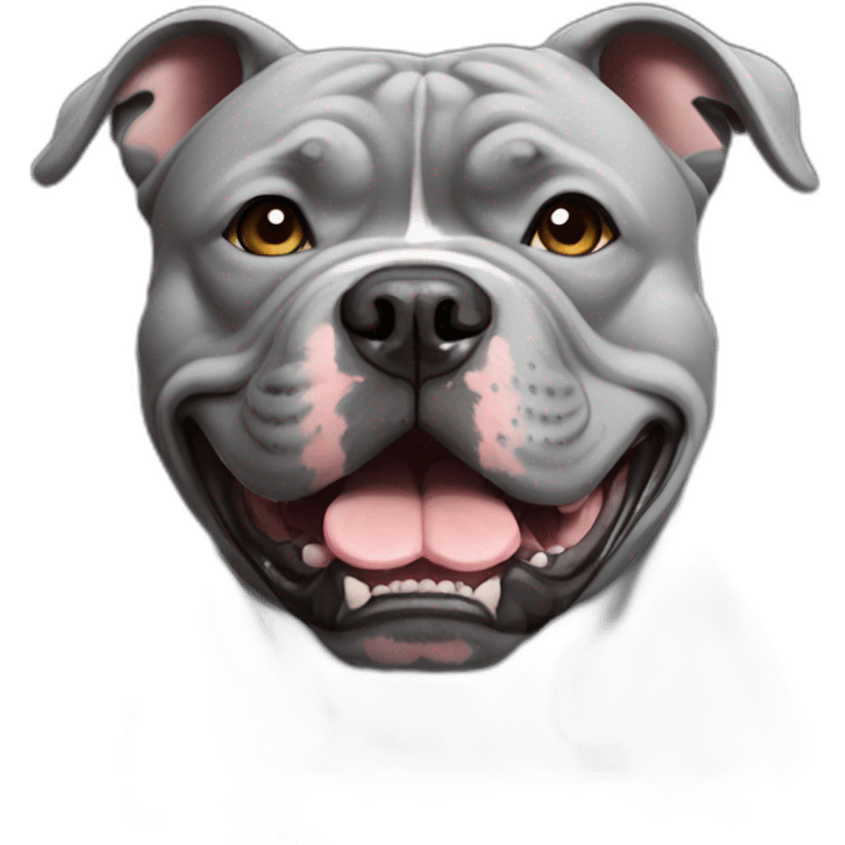 gray strong american bully  emoji