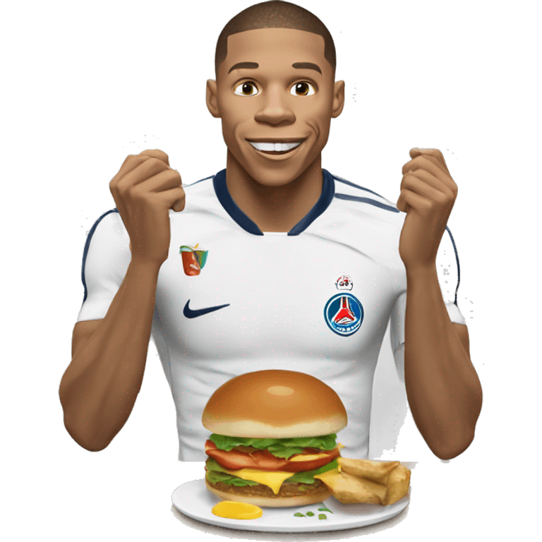 Mbappé entrain de manger une noisette emoji