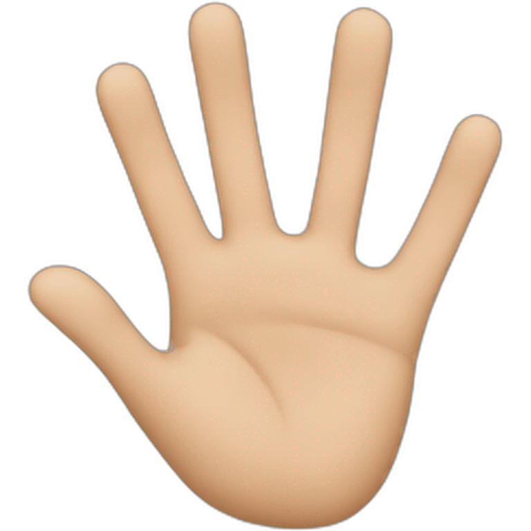 Hand with three fingers emoji