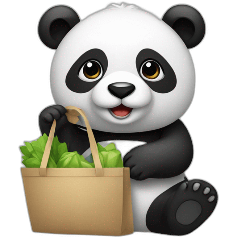 shopping-panda emoji