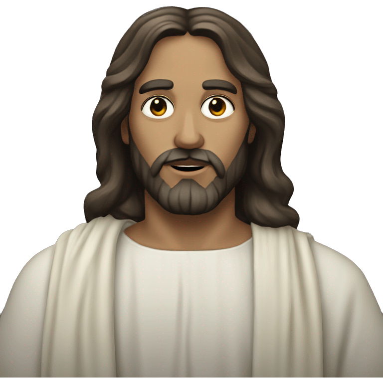 Jesus with gothic makeup emoji