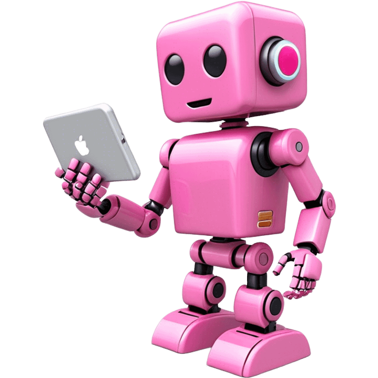 pink 3d robotic email emoji