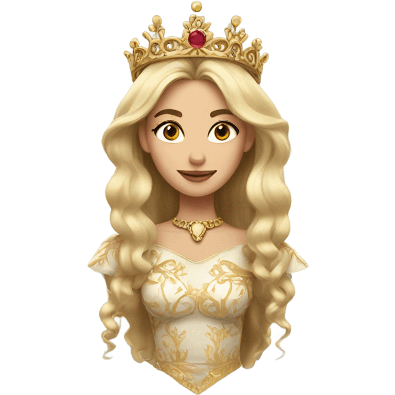 Blonde with a crown emoji