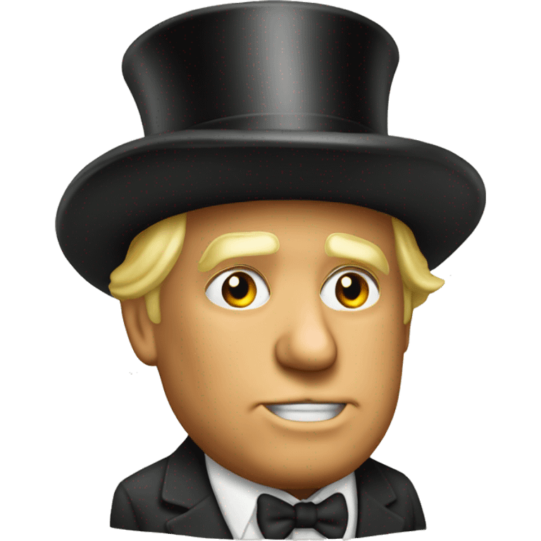 trump with a tophat emoji