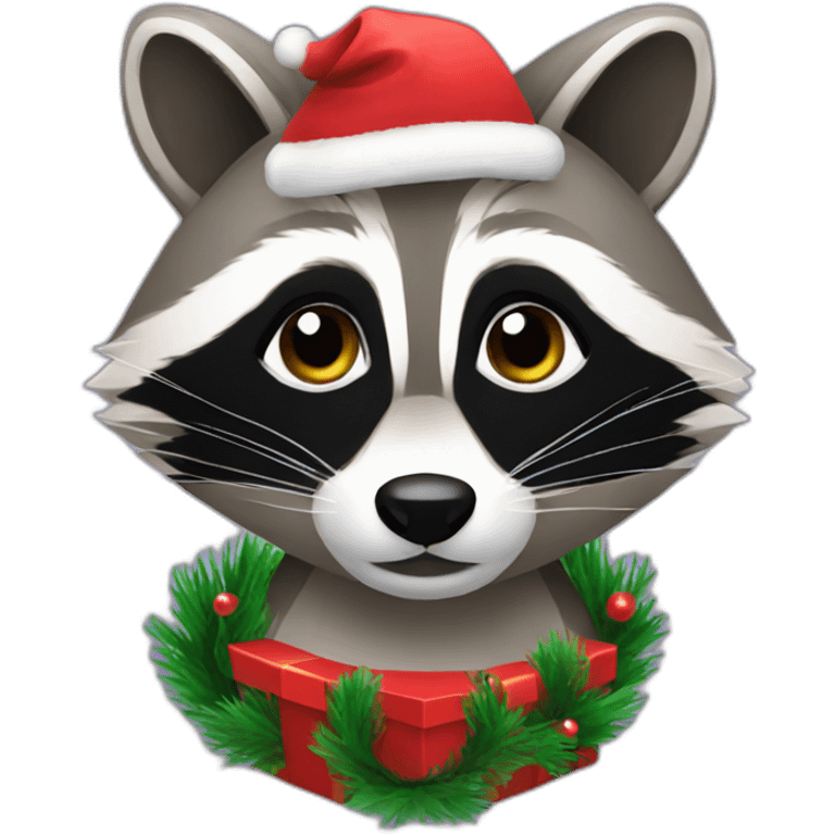 raccoon holiday emoji