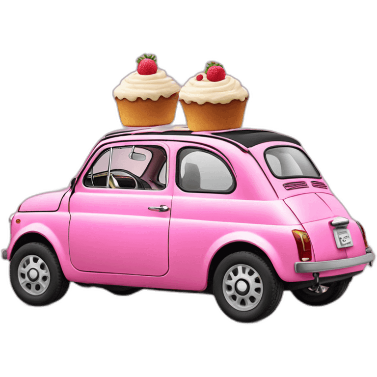 fiat 500 pink like cake emoji