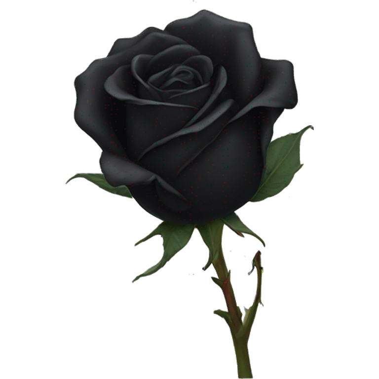 wilted black rose emoji