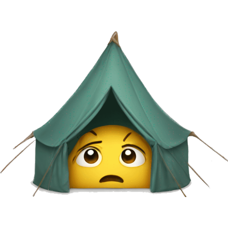 Crying tent emoji