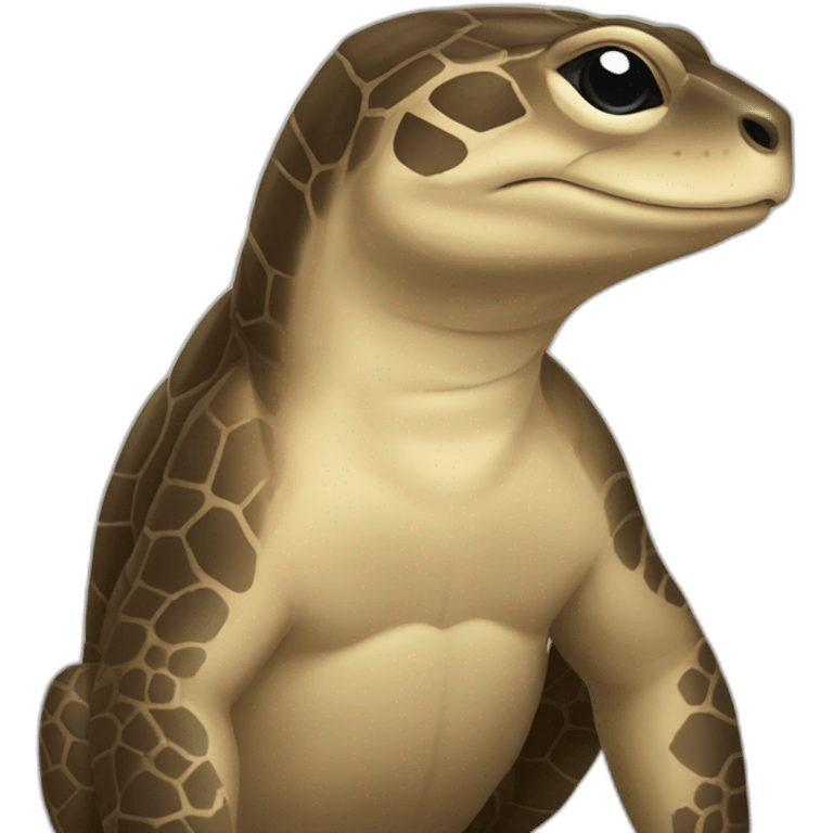 Tortue sur une loutre emoji