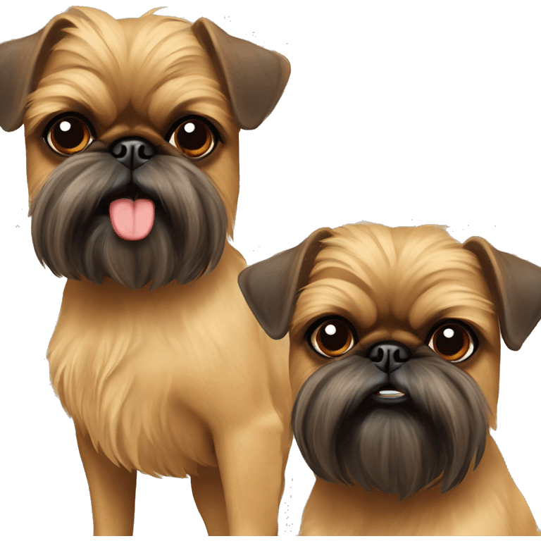 Two brussels griffons tan dogs  emoji