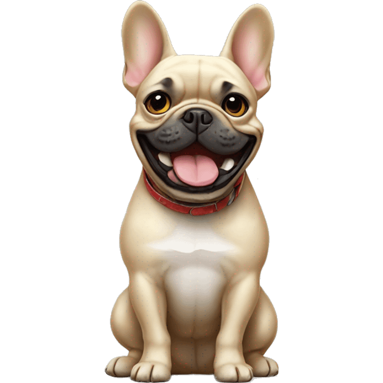 Smiling french bulldog p emoji