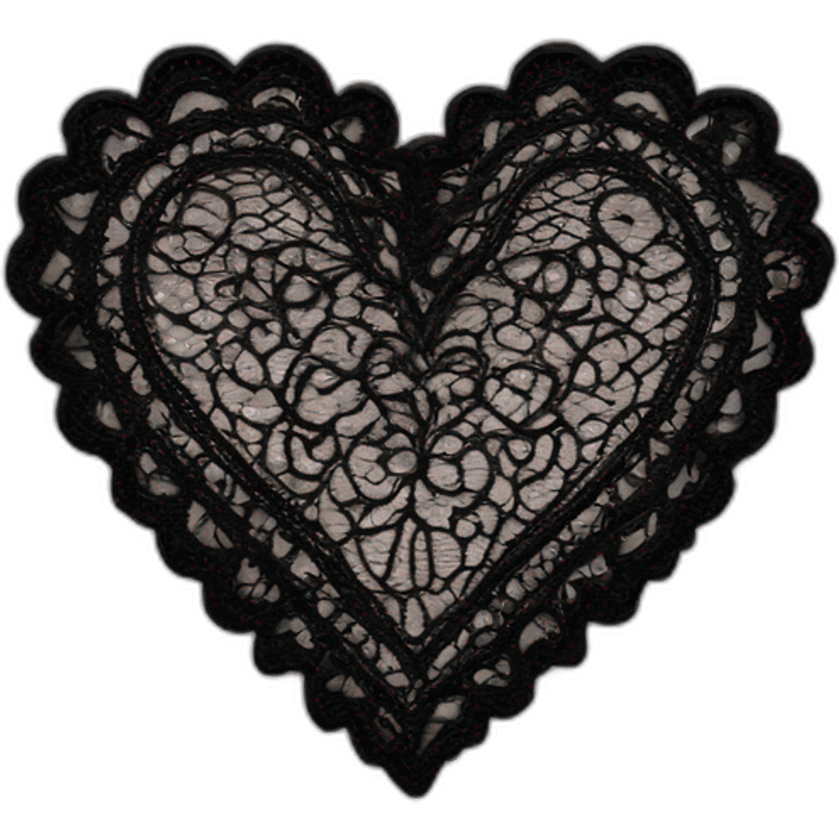 Black lace heart emoji