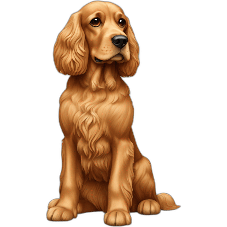 Dog-golden-english-cocker-spaniel-full-body emoji