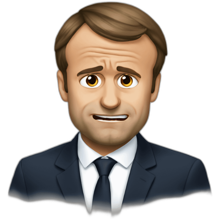 Crying Emmanuel Macron emoji