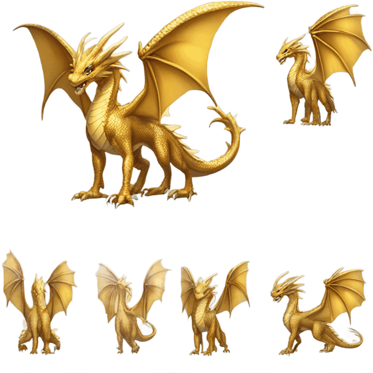 Gold dragon  emoji