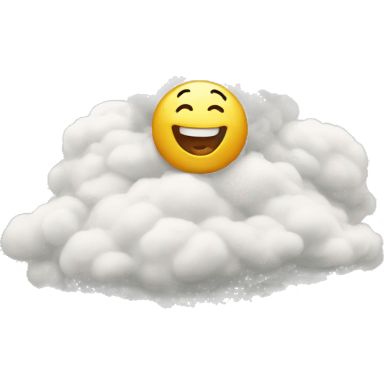 Happy God on a cloud emoji