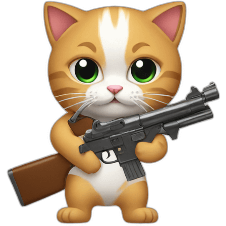 cat with guns emoji