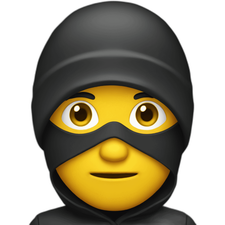 person that looks like a robber with yellow skin emoji