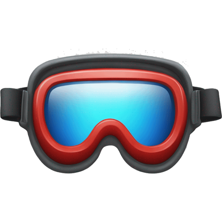 goggles with red frame，wing-inspired emoji