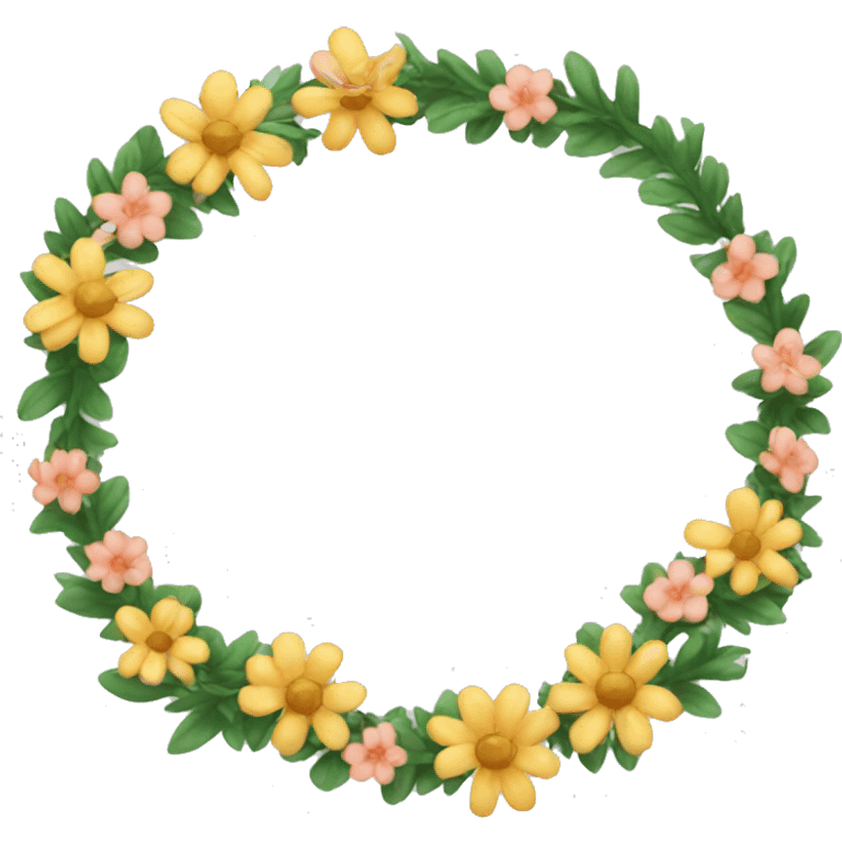 Flower garland emoji