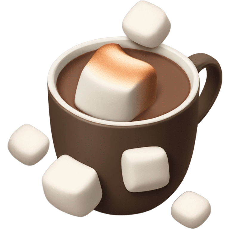 Marshmallows in a cup of cocoa emoji