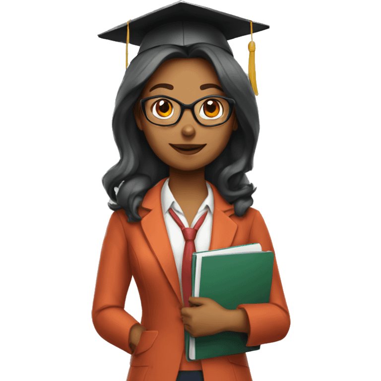 A female fox dressed as a teacher emoji