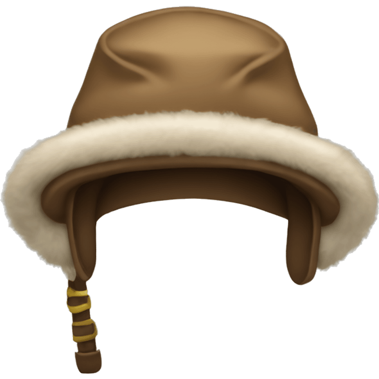 Trapper hat with ear flaps emoji