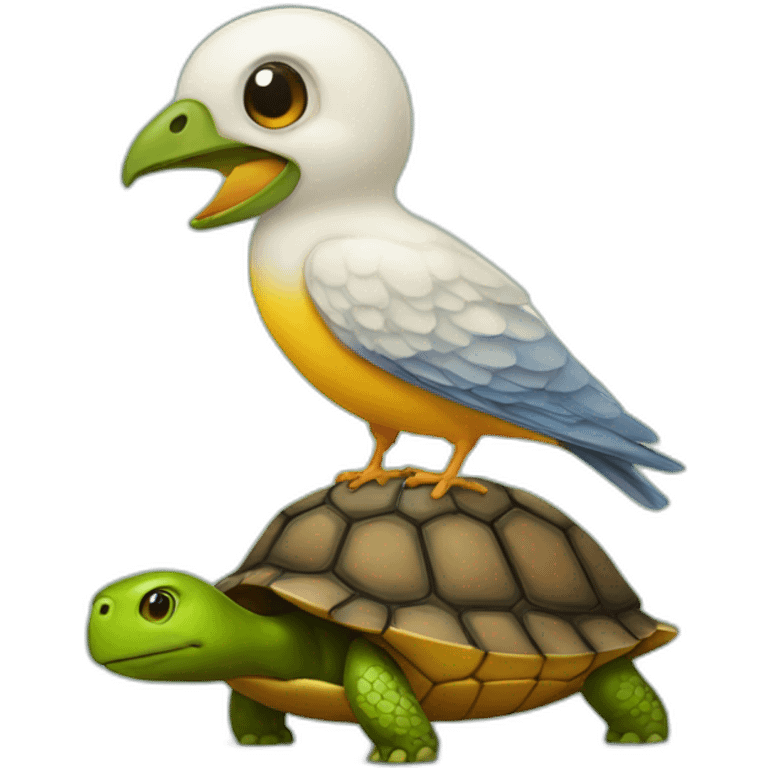 bird on a turtle emoji