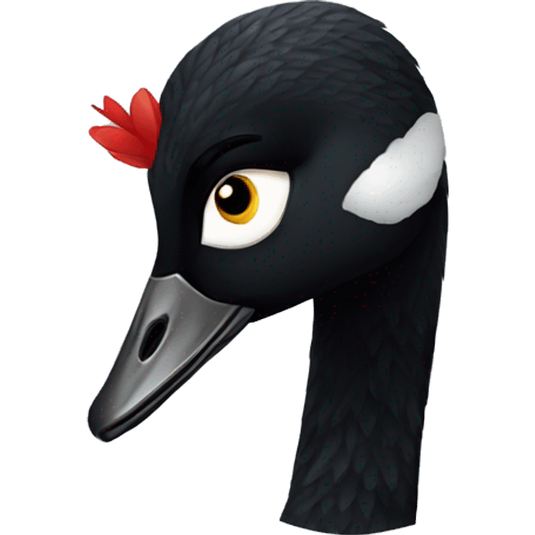 pure black swan emoji