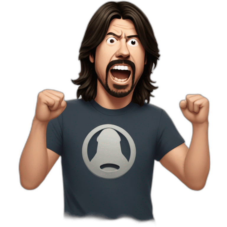 Dave Grohl Yelling Hero emoji