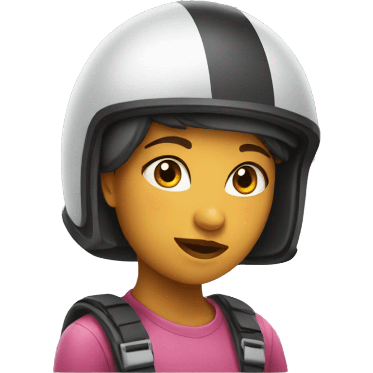 Girl in a helmet emoji