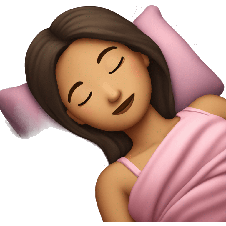 Brunette girl sleeping emoji