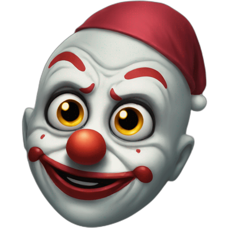 Scary clown emoji