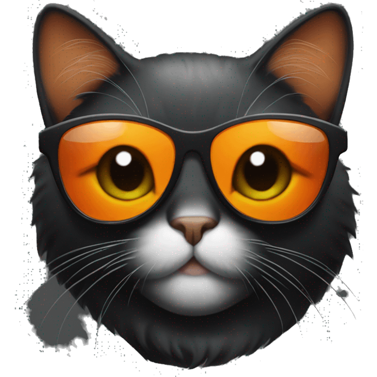 Black and orange cat with sunglasses emoji