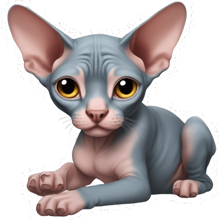 sphynx with pig paws emoji