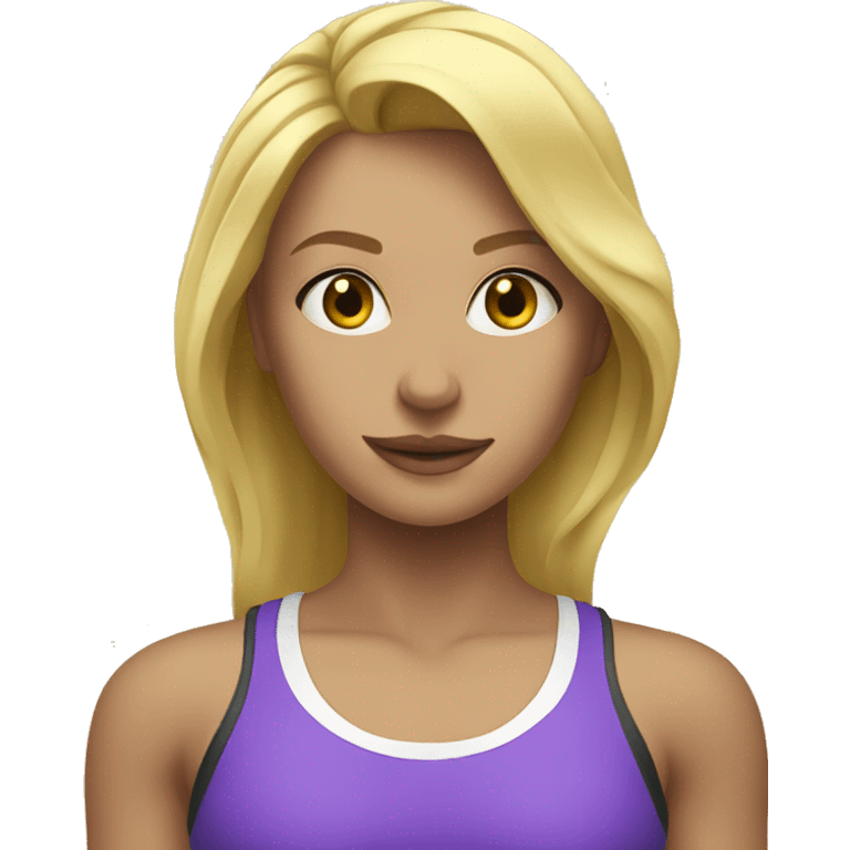 Blonde girl in gym emoji