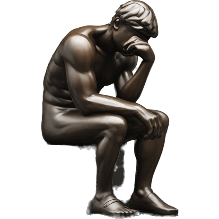 The Thinker sculpture emoji