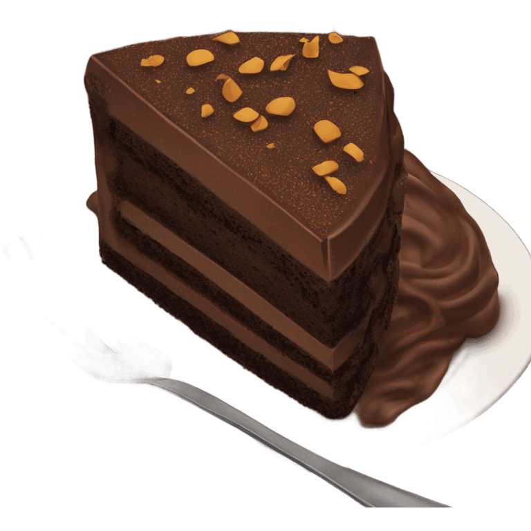 Piece of chocolate cake  emoji