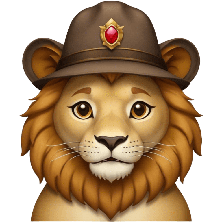 Lion with hat emoji