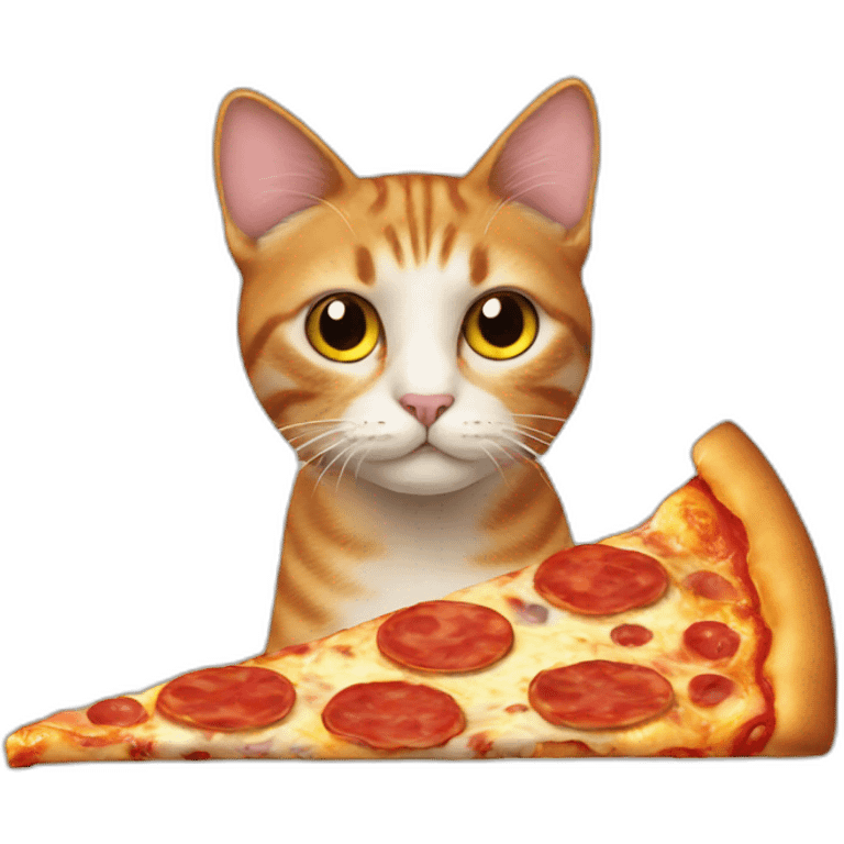 Cat whit pizza emoji