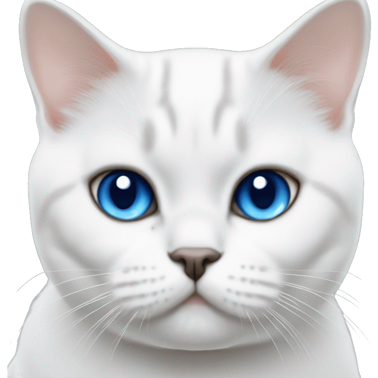 White British shorthair with blue eyes emoji