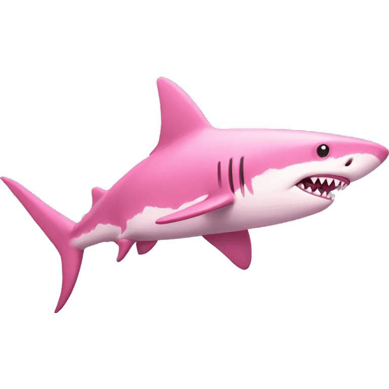 Aesthetic pink shark emoji