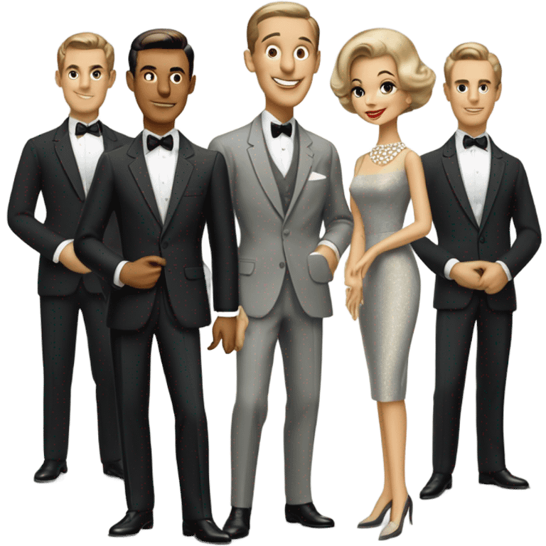 1960s ratpack with ladies emoji