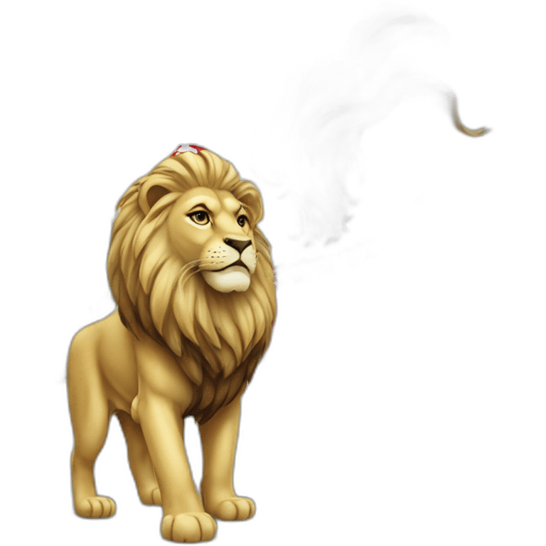 The flag of Iran is lion emoji