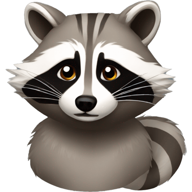 Raccoon with the bluster emoji