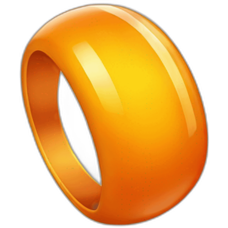 big Shiny orange ring emoji