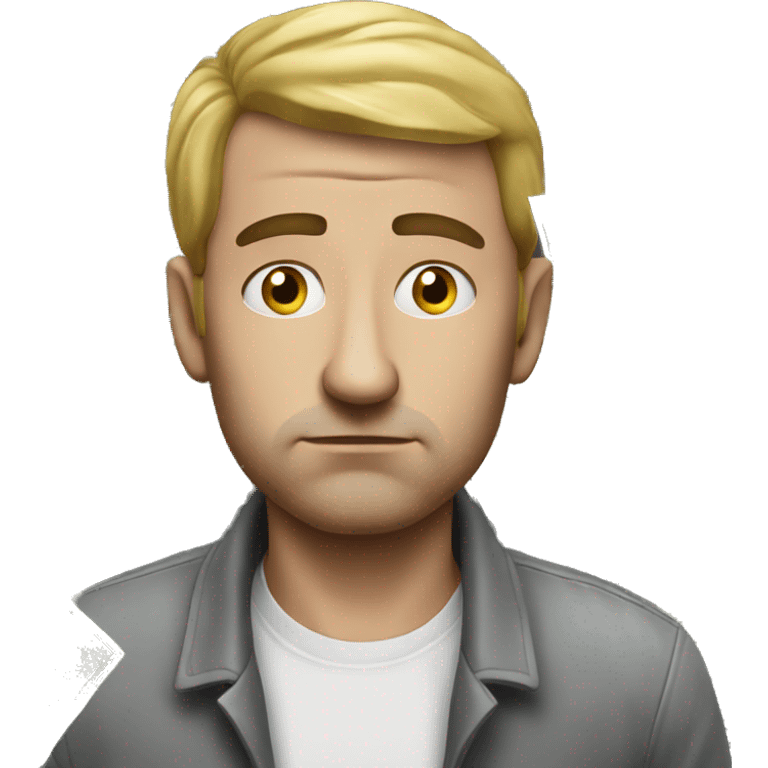 sad man with money photorealistic serious emoji