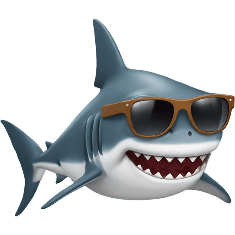 Shark with sunglasses ￼ emoji