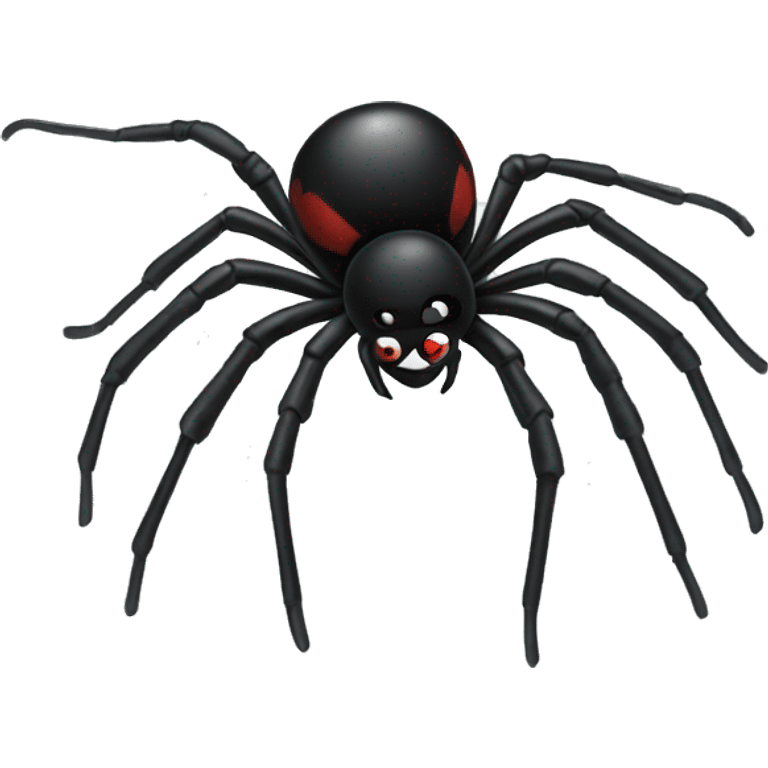 Black widow spider on Webbed background  emoji