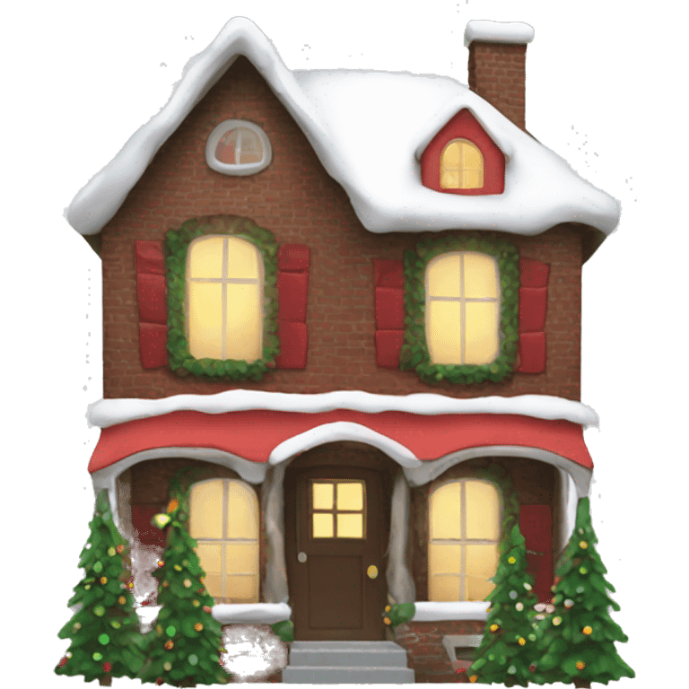 Christmas house emoji